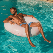 Pink Tube Float Vintage Stripes